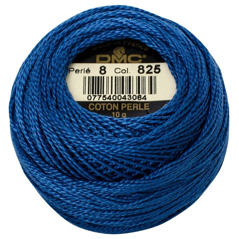 DMC Pearl Cotton 8 - 0825-Sky Blue Very Dark, DMC8825