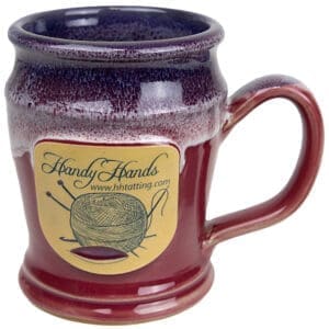 HH Mug – 14oz Amp, Cranberry Frosted Blue/White, TA1164