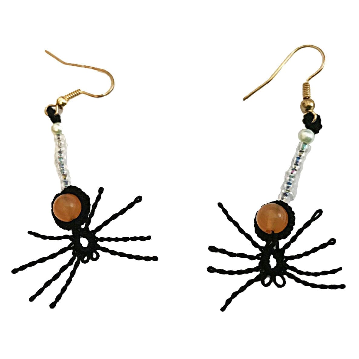 Tatted Spider Earrings Ruth Perry