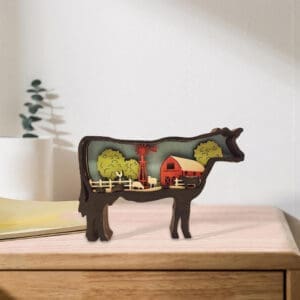 Cow Farm Scene Sitter, FR1198