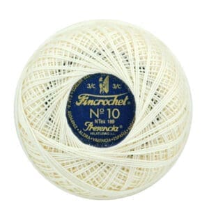 Presencia Fincrochet Size 10 - Ecru, (312 yds), PF10EC