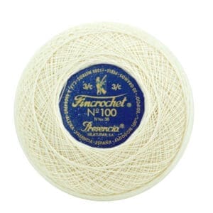 Presencia Fincrochet Size 100 - Ecru, (1,519 yds), PF00EC