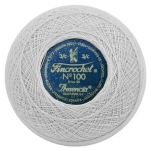 Presencia Fincrochet Size 100 - White, (1,519 yds), PF00WH