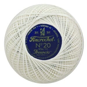 Presencia Fincrochet Size 20 - Ecru, (402 yds), PF20EC