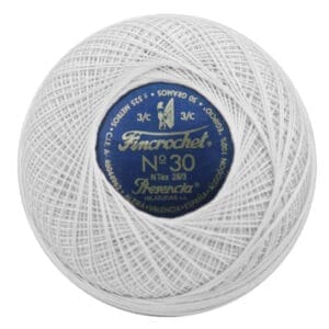 Presencia Fincrochet Size 30 - White, (651 yds), PF30WH