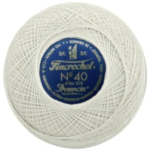 Presencia Fincrochet Size 40 - Ecru, (868 yds), PF40EC