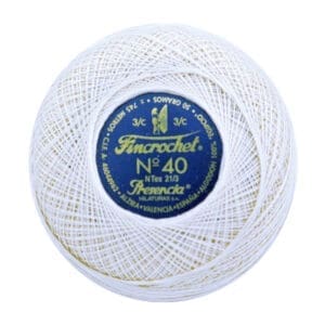 Presencia Fincrochet Size 40 - White, (868 yds), PF40WH