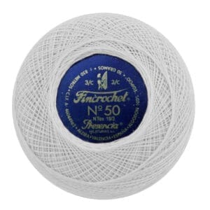 Presencia Fincrochet Size 50 - White, (959 yds), PF50WH
