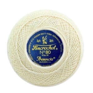 Presencia Fincrochet Size 80 - Ecru, (1,303 yds), PF80EC
