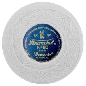 Presencia Fincrochet Size 80 - White, (1,303 yds), PF80WH