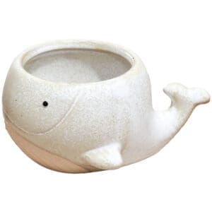 7.25" Beige Whale Planter (Planter Only), FR1206